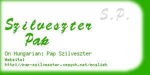 szilveszter pap business card